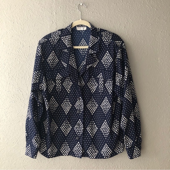 Givenchy Tops - Givenchy En Plus Navy Blue Blouse - Size 18w Women’s Top